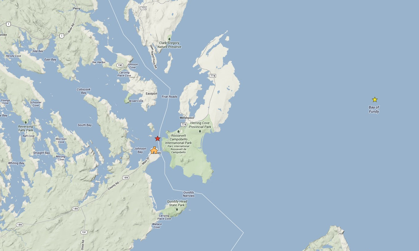 map of Lubec Channel