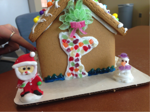completed gingerbread house